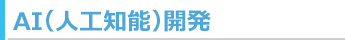 AI(人工知能)開発