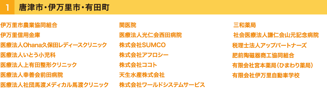 2025九国就職先　唐津市・伊万里市・有田市