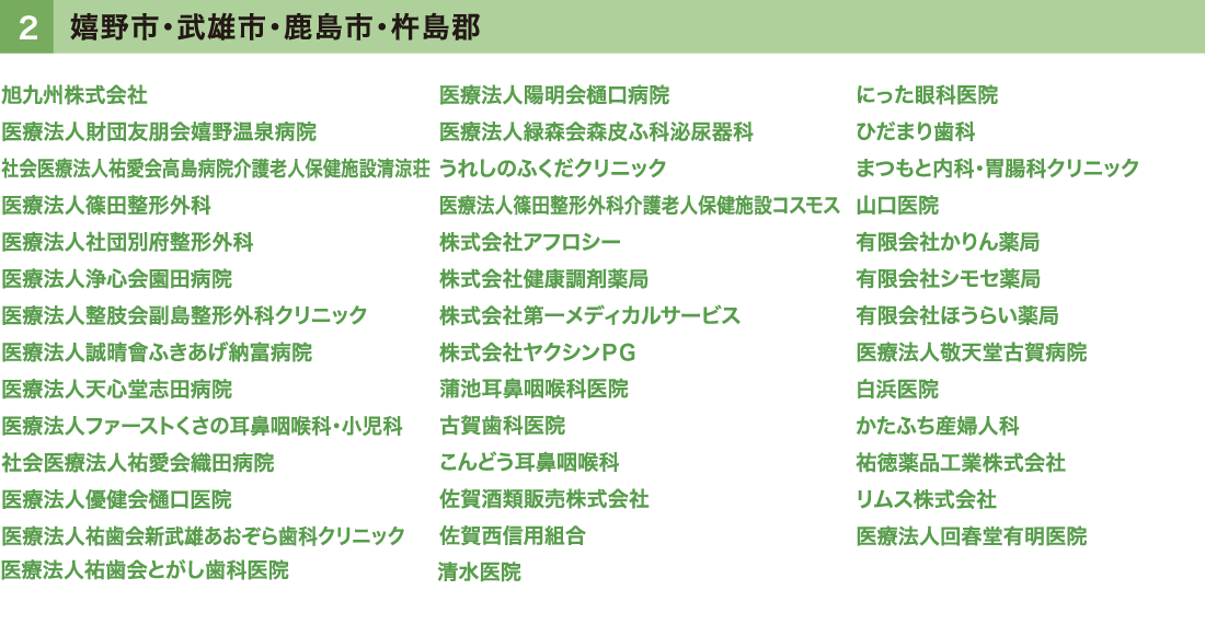 2025九国就職先　嬉野市・武雄市・鹿島市・杵島郡